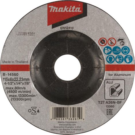 MAKITA disque abrasif aluminium 115x6x22,23 mm B-14560 (1/4)