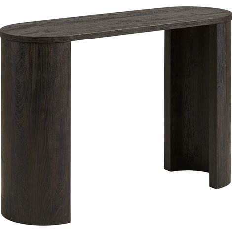 Table console fixe en bois BIBIONE – 114cm-Marron foncé (1/5)