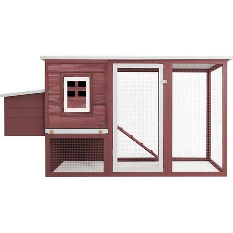 Maison Exclusive - Garten-Hühnerstall mit 1 Legenest Braun Holz (1/5)
