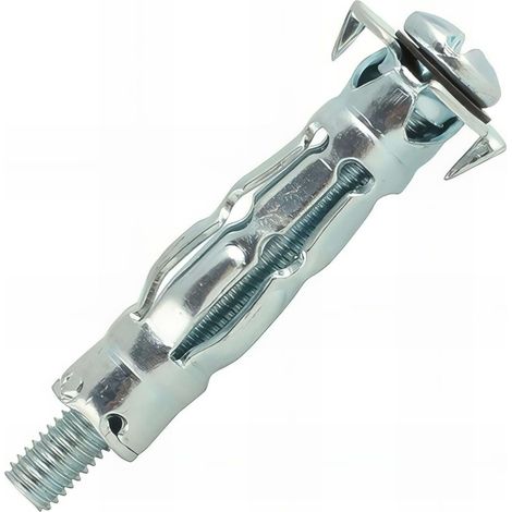 Cheville métal + vis - Quantité: 25 - Long (en mm): 66 - ø perçage en mm: 14.5 - Long vis(en mm): 73 - Epaisseur support: 18-32 (1/2)