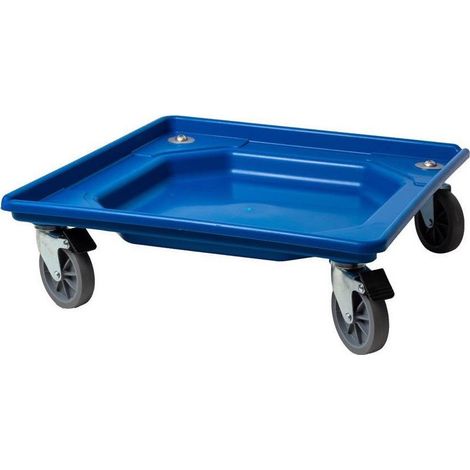 Genus Dei Carrello portacestelli acciaio vasca e freno 50x50 cm
