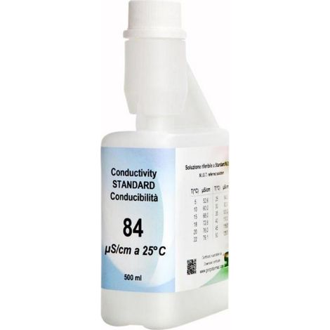 Solution standard conductivité 84µS/cm +-1%/25°C