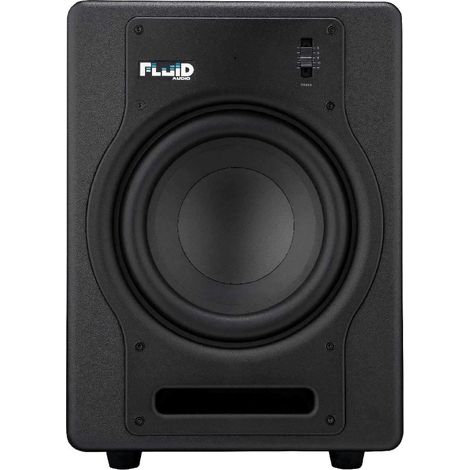 Fluid Audio Subwoofer de Active Studio F8S (Amplificateur de Classe D de 200 W, Réponse en fréquence de 30-200 Hz, Compact et puissant, avec pédale de Control de Bass),Noir (1/2)