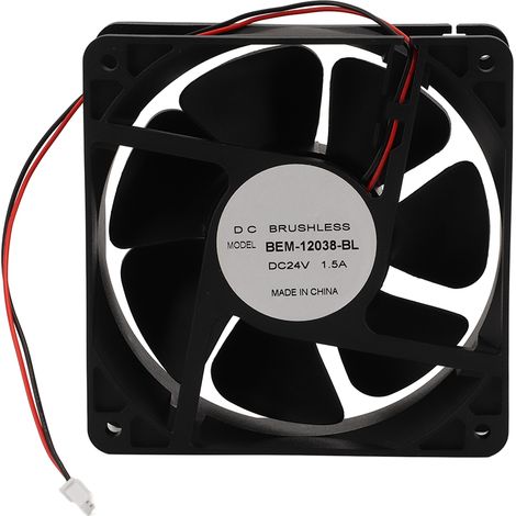 Ventilateur axial BERM 12038, ventilateur d'extraction haute puissance pour armoires électriques industrielles, 24 V CC (1/5)