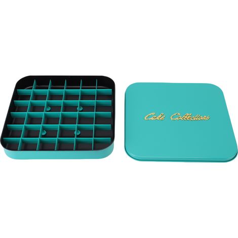 Stampo per torta con coperchio e divisorio per tagliare, in acciaio inox, ideale per dessert al cioccolato. (1/5)
