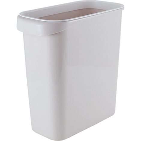 poubelle-Corbeille à déchets rectangulaire avec anneau de compression pour espaces réduits, sans couvercle, en PP durable pour cuisine et salle de bain (1/4)