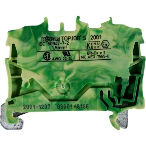 Connettore di protezione per binario 1,5 mm² giallo-verde 2001-1207 topjobs