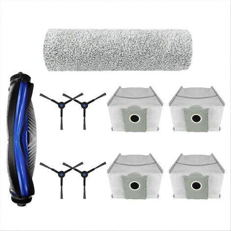 Pièces détachées pour aspirateur Ecovacs Debot X8 PRO OMNI / DEX56 : rouleau principal, brosse latérale, rouleau de nettoyage, lingette et sac à poussière (1/5)