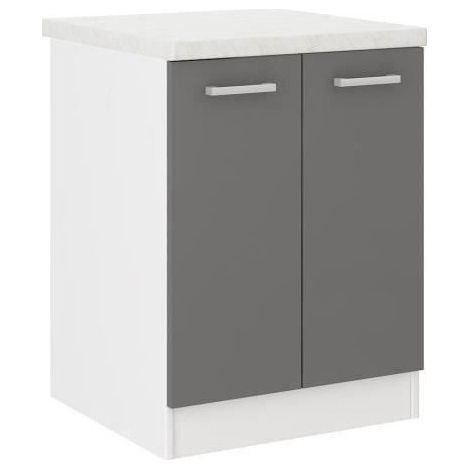 ULTRA Mobile da cucina basso L 60 cm con piano di lavoro incluso - Grigio (1/2)