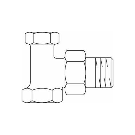 OVENTROP Rücklaufverschraubung Combi 2 Eck DN 10, R 3/8 x Rp 3/8, PN 10, Messing, vernickelt, 1091061 (1/5)