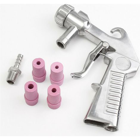 SABIR Pistolet Sablage Pneumatique Kit, Kit de pistolet à sable avec 4 buses en céramique (1/5)