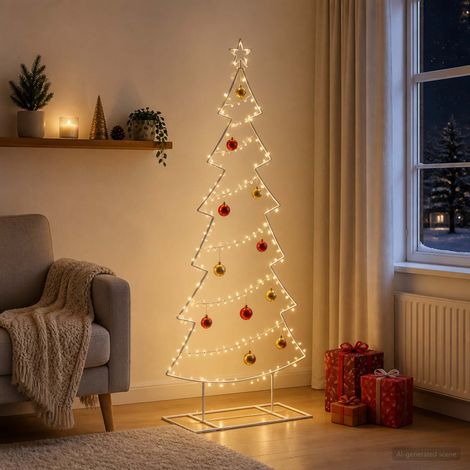vidaXL Árbol de Navidad de metal con soporte KUOPIO 180 cm Acero (1/5)