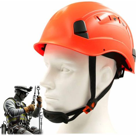 Casco de trabajo Thor Orange ST03 de altura ajustable con correa y ventilación regulable. (1/4)