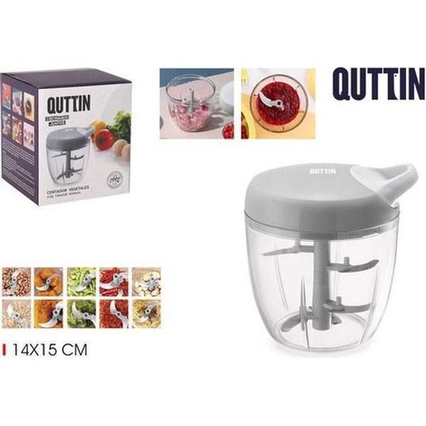 cortador procesador de alimentos manual con tirador 14x15 cms quttin