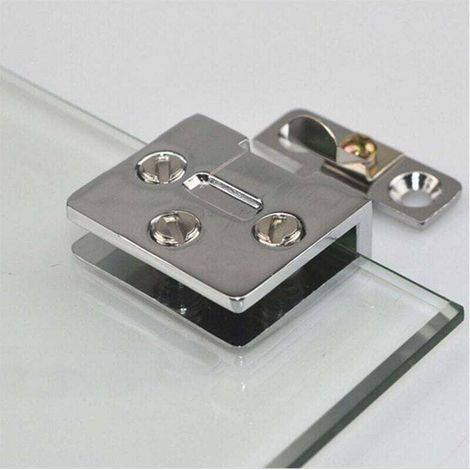(2 Stück) Scharniere für Glasschranktüren aus Edelstahl, Scharniere für Weinschränke, Scharniere für Glasschränke, Klemmen für Glasschränke, kein Bohren erforderlich