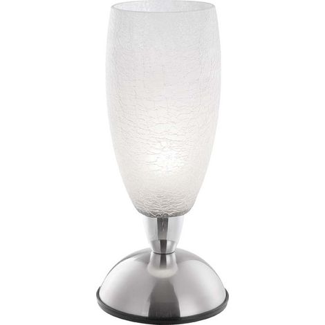 Lampe de table Chrome Touch Dimmer Salon Chambre à coucher Crackle Lampe en verre