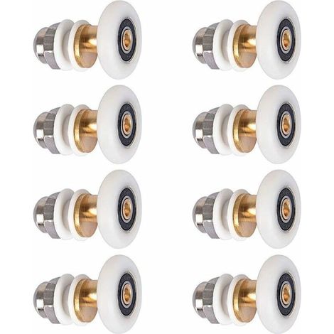 8 stücke 25mm Dusche Tür Roller Räder Schiebe Dusche Tür Rollen Ersatz Räder (1/5)