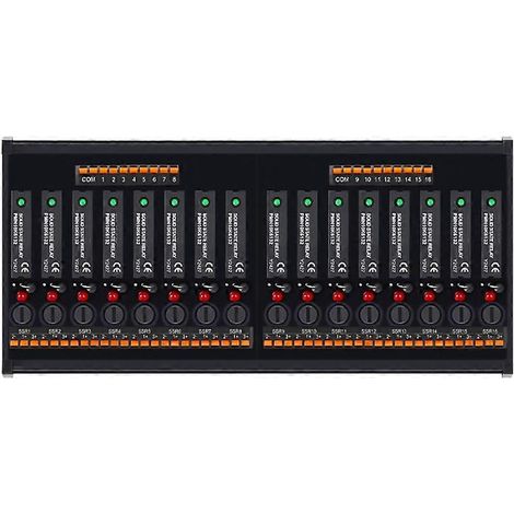 Module relais statique en ligne CC RT-SSK sans contact, carte amplificateur CA pour automate programmable, protection par fusible 5-24 V, 16 voies (1/5)