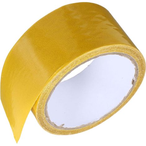 Ruban Adhésif Double Face en Maille 1 Rouleau, Gaze Jaune Traces ni Résidus, Haute Viscosité, pour Revêtement de Sol et Moquette (1/5)