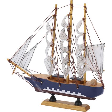 Maquette bateau méditerranéen, pin naturel haute densité, coloris vifs, durable, décoration marine, modèle navire artisanal, résistant, finition soignée, idéal collectionneur (1/5)