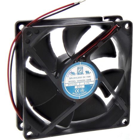 Ventilateur axial RS PRO 12 V dc, 74.8m³/h, 92.5 x 92.5 x 25mm, 2W ( Prix pour 1 )