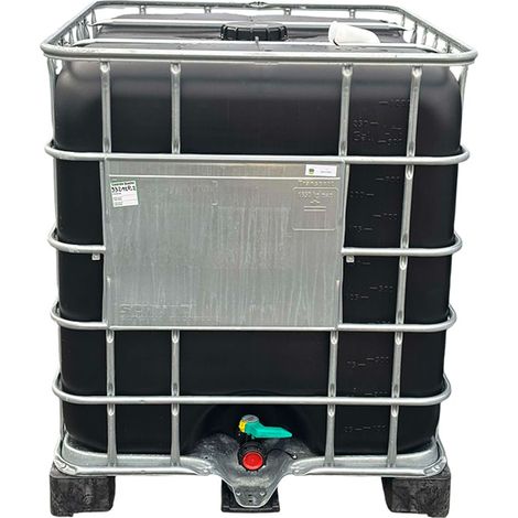 Cuve de stockage 1000l ibc poche rénovée grillage opaque noire-bouchon diamètre 22 cm