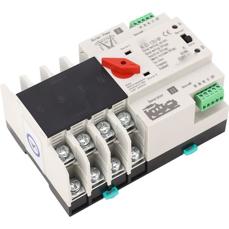 Circuit de commutation automatique double alimentation 110 V CA 80 A avec commutation au milliseconde et contrôleur de minuterie d'alimentation sans interruption (onduleur) 50 Hz/60 Hz (1/5)