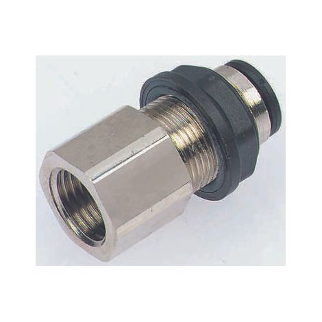 Adaptateur filetage à tube de traversée Legris LF3000 vers Enfichable, 12 mm G 3/8 Femelle ( Prix pour Paquet de 2 )