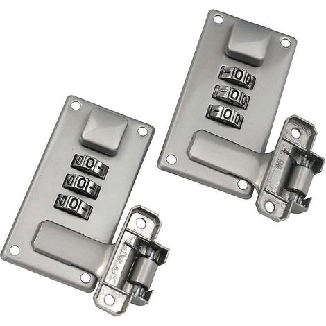 2 boucles pour valise, cadenas à combinaison pour bagages, boucle pour boîte à outils avec cadenas à combinaison, 3 positions (1/5)