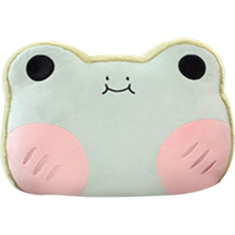 Coussin en forme d'animal, peluche douce en flanelle, motif grenouille verte avocat, 40 x 30 cm, idéal comme cadeau de Noël pour enfants. (1/5)