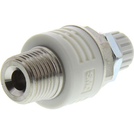Silencieux pneumatique SMC Séries ASN2, R 1/8 Mâle, Fileté, en Laiton 1.5MPa ( Prix pour 1 )