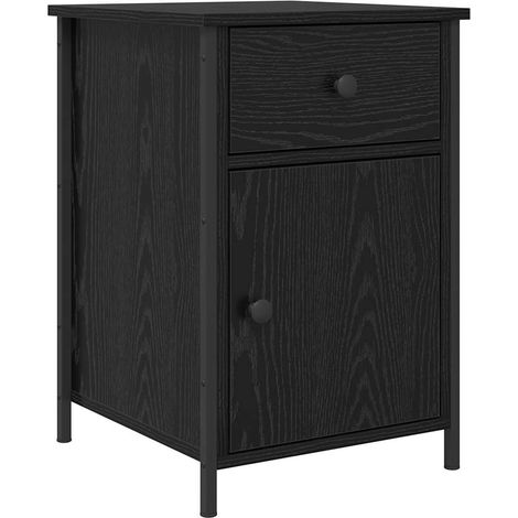 Maison Exclusive - Armadio da Notte Rovere Nero 40 x 42 x 60 cm Legno multistrato