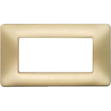 Placchetta Placca Titanium 4 Posti Copripresa Interruttore Luci C8804 CHP (1/5)