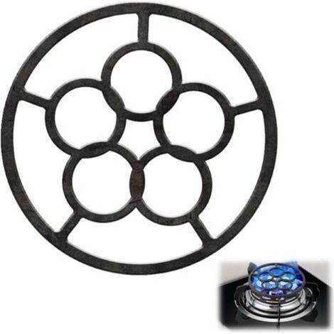 Réducteur de plaque de cuisson à gaz pour cafetière (1 pièce), support de plaque de cuisson à gaz de 18,4 cm (7,25 pouces), support universel pour quatre ou cinq plaques, réducteur antidérapant pour c (1/5)