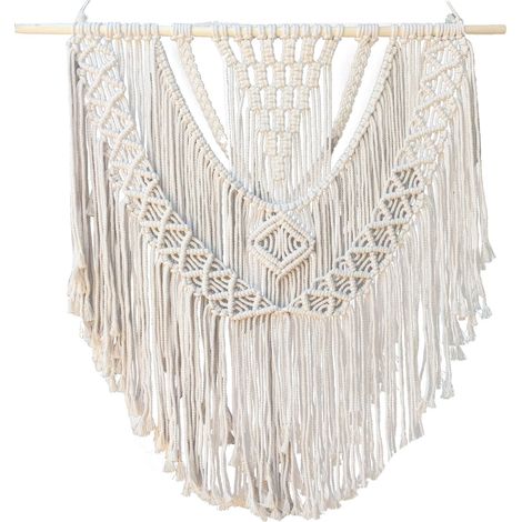 Tapisserie en coton fin 100% faite à la main en macramé, décoration murale suspendue, style Boho Chic, décoration de maison bohème, 80cm/32 "l (1/5)