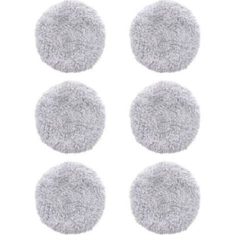 Lot de 6 pieces de remplacement de chiffon de vadrouille lavable pour HOBOT 168/188 Robot de nettoyage de vitres tampons de vadrouille en microfibre accessoires reutilisables,modele:Gris (1/5)
