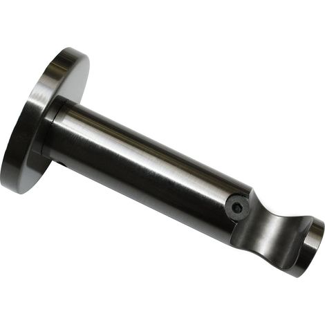 Gardinia 10011153 Supporto Aperto per Asta, Metallo, Titanio, 8x8x0.1 cm (1/4)