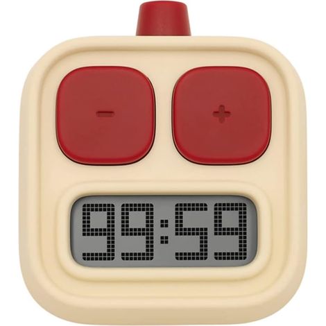 Lntyq Niedlicher digitaler Küchentimer für Kinder, Küchentimer mit starkem magnetischem Timer (gelb), 6 x 5,5 x 2,2 cm (1/5)