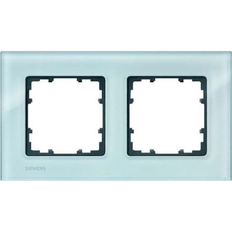 Siemens 2fach Rahmen Delta Glas satiniert vert cristallin (1/3)