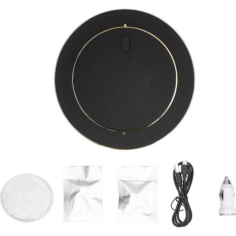 Ortviai Purificateur d’Air Voiture USB Portable – Modèle AS-2, Négatif Ionique & Diffuseur d’Huiles Essentielles, Noir (1/5)