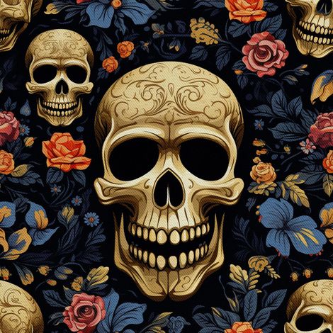Tela Oxford decorativa para exteriores - Motivo de calavera I DX4298 (1/5)