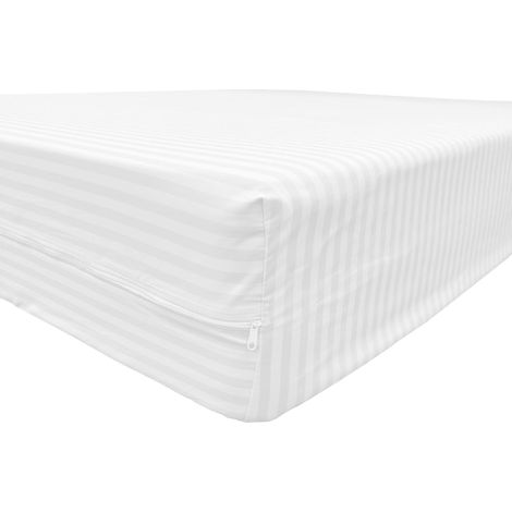 Housse de matelas avec fermeture éclair pour lit 90 cm - Protection de lit avec fermeture éclair en micro fibre extra douce, sans élastique ni imperméable. (1/5)