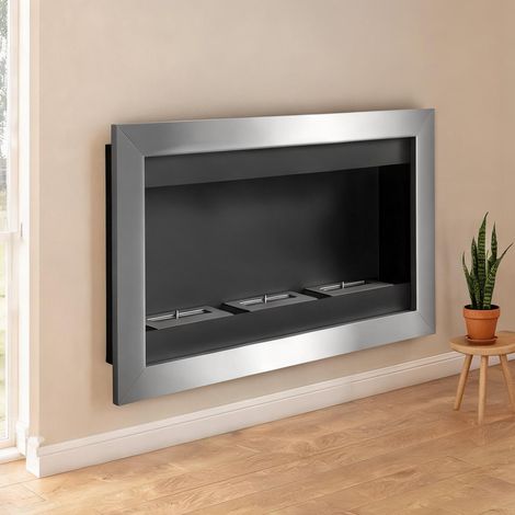 Cheminée électrique argento en acciaio inox 110 x 16 x 63 cm (1/5)