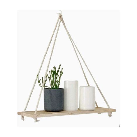 Trois cintres en bois avec sangles, un luxueux tissu bohème tissé (convient au salon, à la chambre et à la salle de bain) et des revêtements muraux tissés à la main. (1/4)