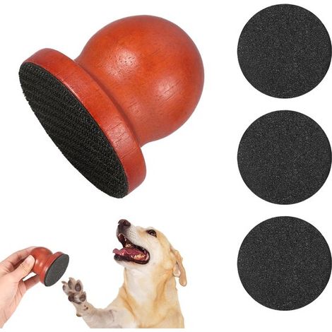 Lima de uñas para perros, Lima de uñas de madera para perros, Desmontable, Incluye 3 hojas de lima reemplazables, perros y otros animales, Marrón (1/5)
