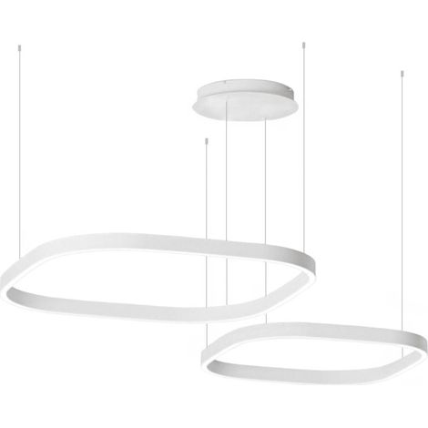 Lampadario moderno gea luce criseide s2d q fcrsb5q led bianco alluminio silicone