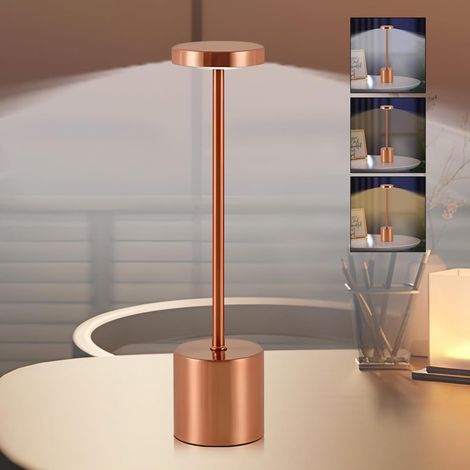1 lampe led sans fil tactile,rechargeable usb,luminosité réglable,temperature tricolore,pour chambre salon jardin (1/5)