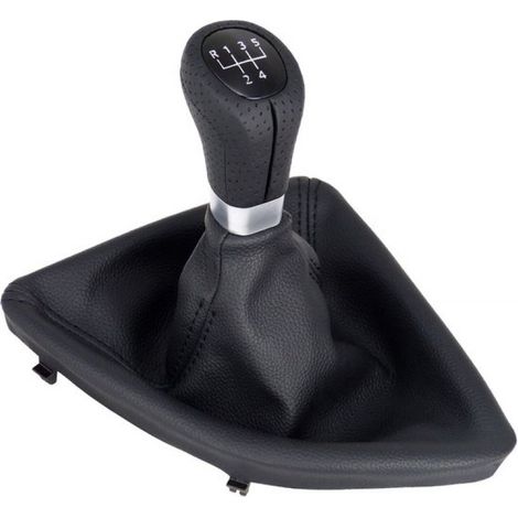 Ensemble de pommeau de levier de vitesse compatible avec BMW Série 1 E81-E82-E87 E87 LCI-E88 (5 vitesses) - Version cuir à levier court (1/3)
