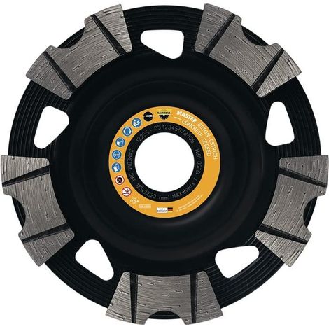 Tête de broyage en diamant UBX 125 mm pour béton, chape 22,23 mm (1/2)