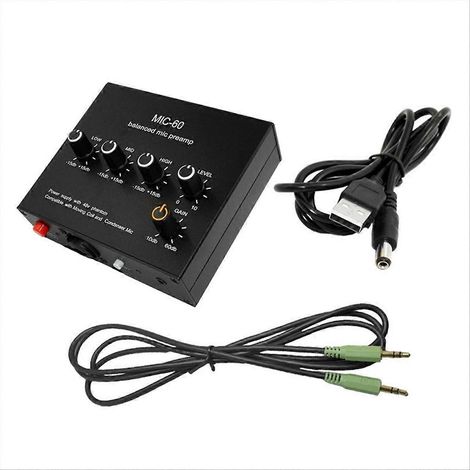 Amplificateur audio dynamique équilibré pour microphone musical avec câble de 3,5 mm (1/5)